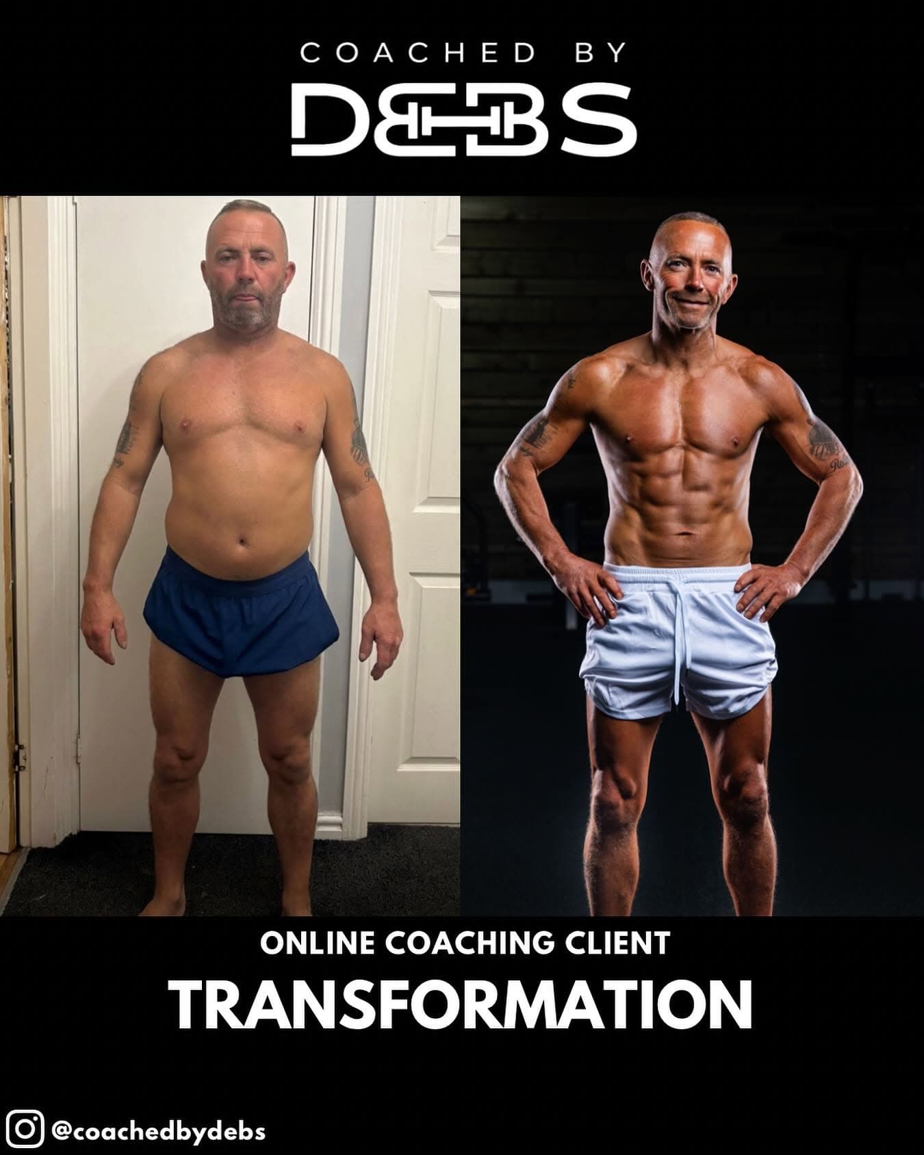 Coached by Debs client transformation on Instagram