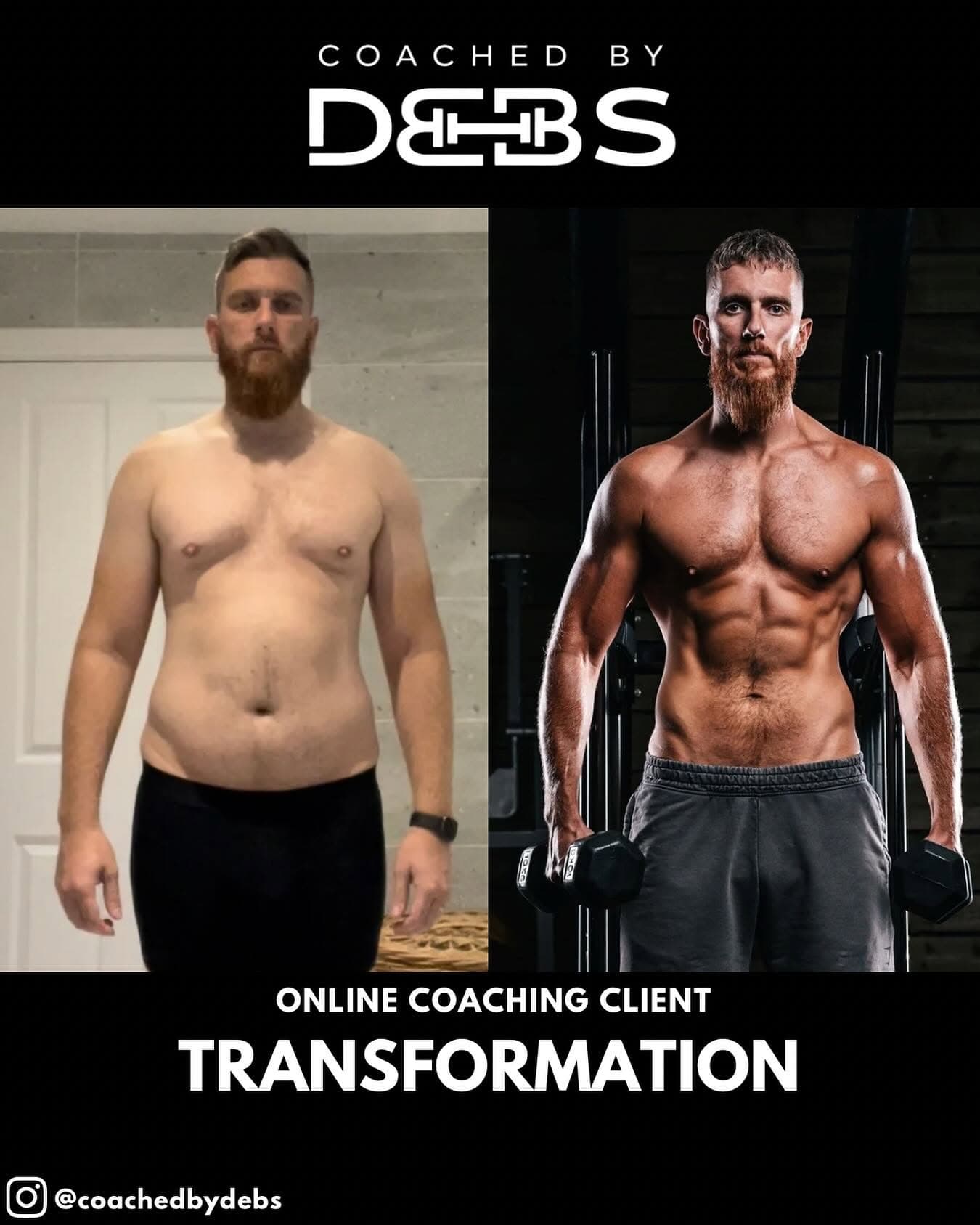 Coached by Debs client transformation on Instagram